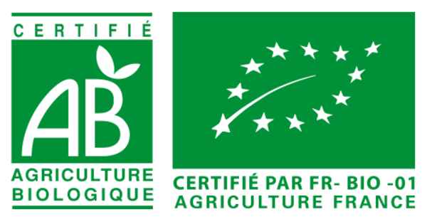 Certifié AB Agriculture Biologique — FR-BIO-01 Agriculture France